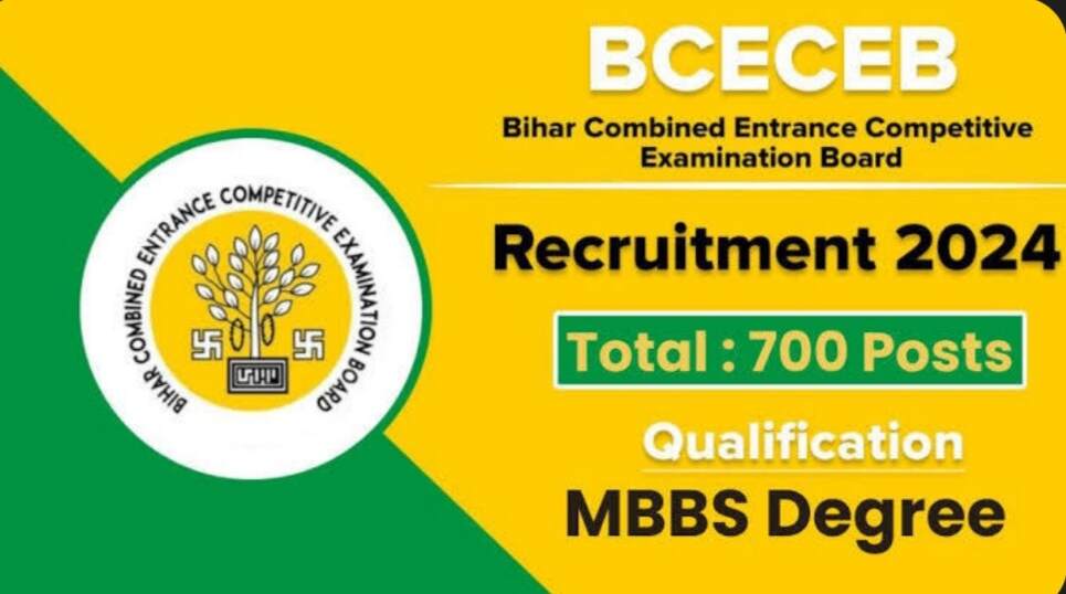 Bihar BCECEB Junior Resident Recruitment 2024 : Junior Resident पद की भर्ती का नोटिफिकेशन जारी कर दिया है जिसके लिए आवेदन फॉर्म 12 अक्टूबर तक भरे जाएंगे।